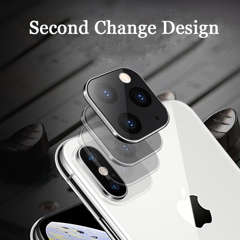 Bakeey-Converted-Change-iPhone-XS-Max-to-iphone-11-Pro-Max-Metal--Tempered-Glass-2-in1-Anti-scratch--1583731-2